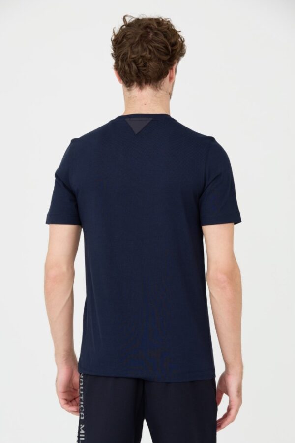 AERONAUTICA MILITARE Granatowy bawełniany męski t-shirt