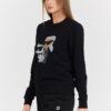 ae4b07aec8a60d304a3ccbdfb316807cee8c7cf0 KARL LAGERFELD Czarna damska bluza z cyrkoniami Ikonik 2.0