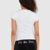 JUICY COUTURE Biały t-shirt damski z wisienkami slim