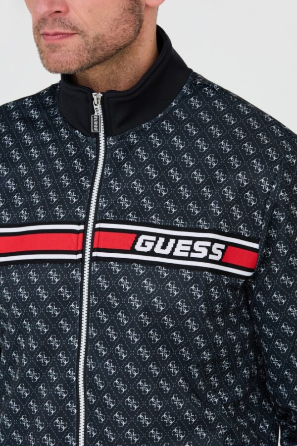 GUESS Czarna męska bluza logowana