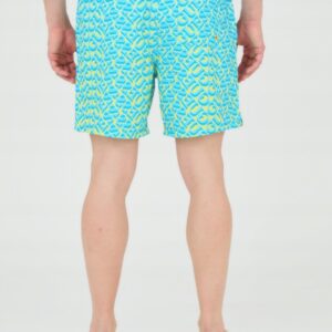 af48ac2785021855fcb2acc23f448c9d7173c7b3 GUESS Męskie szorty kąpielowe niebiesko-żółte