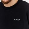 OFF-WHITE Czarna bluza męska z nadrukiem na plecach