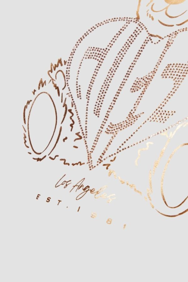 GUESS Beżowy t-shirt damski Bear Boxy