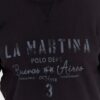 LA MARTINA Czarna bluza męska z vintage logo