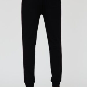 MOSCHINO Czarne męskie spodnie dresowe z lampasami