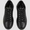 KARL LAGERFELD Czarne sneakersy męskie z monogramem KAPRI Emboss