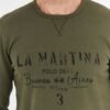 LA MARTINA Zielona bluza męska z vintage logo