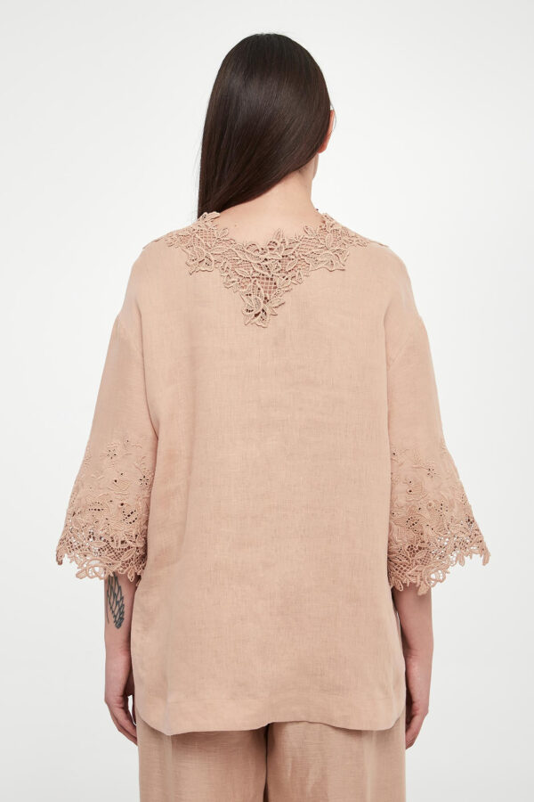 b1028a73bf50f46b5f9b2e5806d4cf4e5c4c8e88 Bluzka damska lniana ERMANNO SCERVINO LIFE