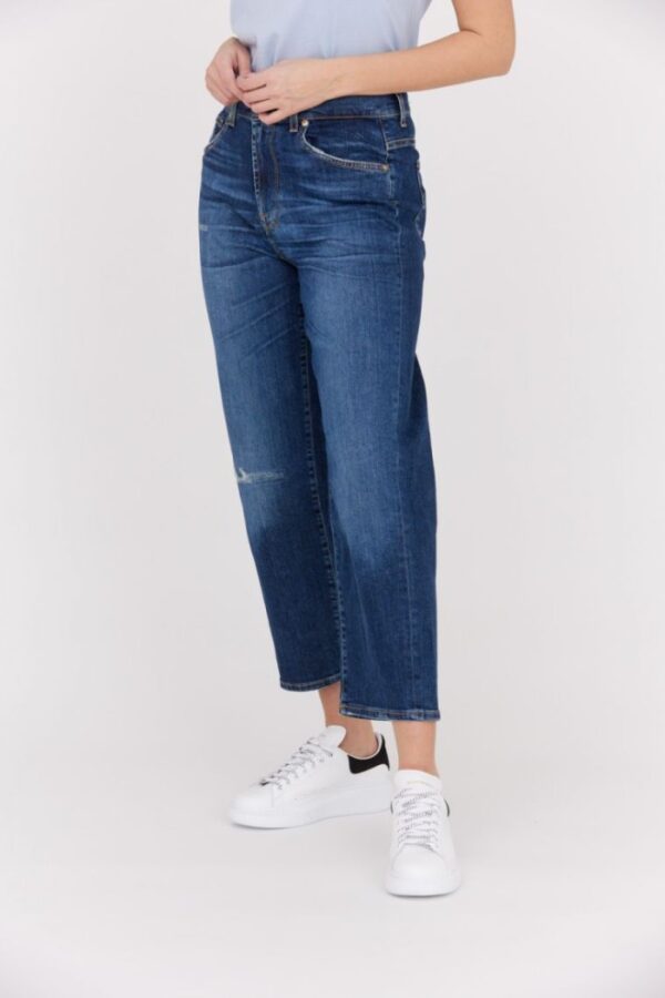 7 FOR ALL MANKIND Granatowe jeansy damskie THE MODERN STRAIGHT HERO