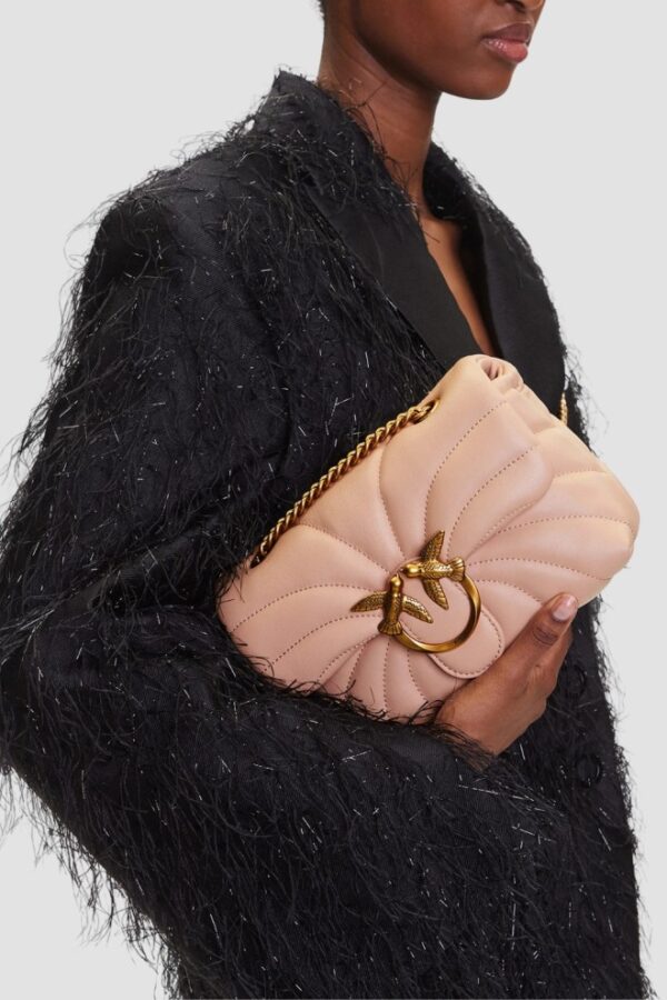 PINKO Różowa kopertówka Love Puff Mini CL AW