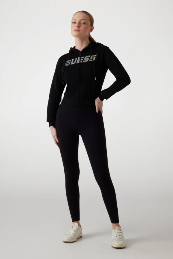 GUESS Czarna damska bluza z cyrkoniami Primula