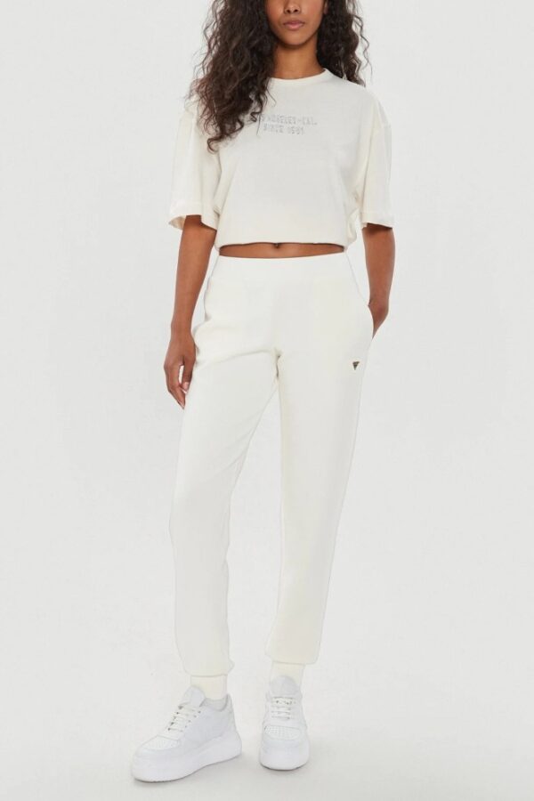 GUESS Beżowe damskie spodnie dresowe Olympe