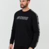 GUESS Czarna męska bluza z lampasami Arlo