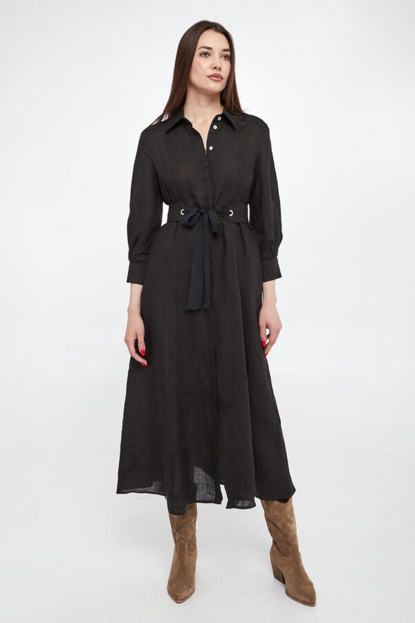 b2231237f435b7b6a04d619f2e181c37ce66bbcf Sukienka lniana Estasi MARELLA MONOCHROME