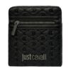 JUST CAVALLI Czarna męska saszetka JC Metal Lettering - Style 3
