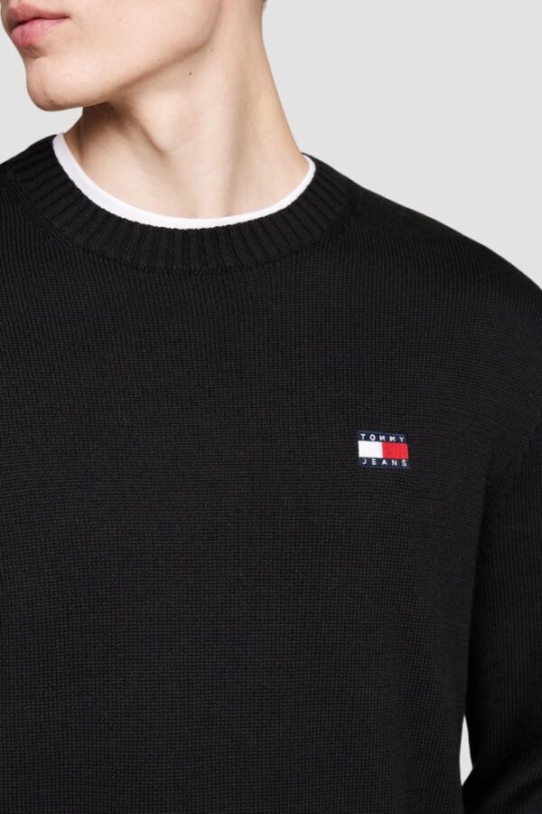 TOMMY JEANS Czarny męski sweter