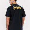 b2490aa084cd42e1f451a954c899652a110742dd PALM ANGELS Czarny męski t-shirt Burning Logo Tee