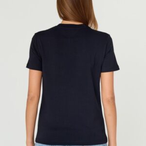 JUST CAVALLI Czarny damski t-shirt R LOGO CRYSTAL