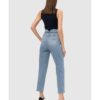 PINKO Niebieskie jeansy damskie z wysokim stanem