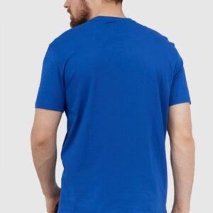 ARMANI EXCHANGE Niebieski t-shirt męski z dużym logo