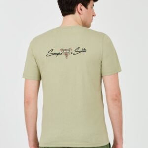 b3cea6616f229f41e11f65f57c97fa79ff470c93 AERONAUTICA MILITARE Zielony bawełniany męski t-shirt Short Sleeve