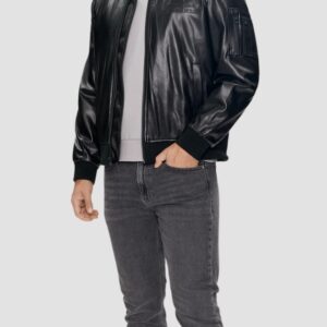 b3edf2e334a0d7d59d93607cbadc12250a9aee91 GUESS Skórzany bomber męski District Faux Leather Bomber