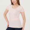 EA7 Różowy damski t-shirt