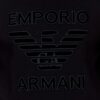 EMPORIO ARMANI Czarna bluza męska z aksamitnym logo