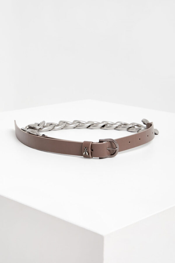 Pasek skórzany z łańcuchem PATRIZIA PEPE
