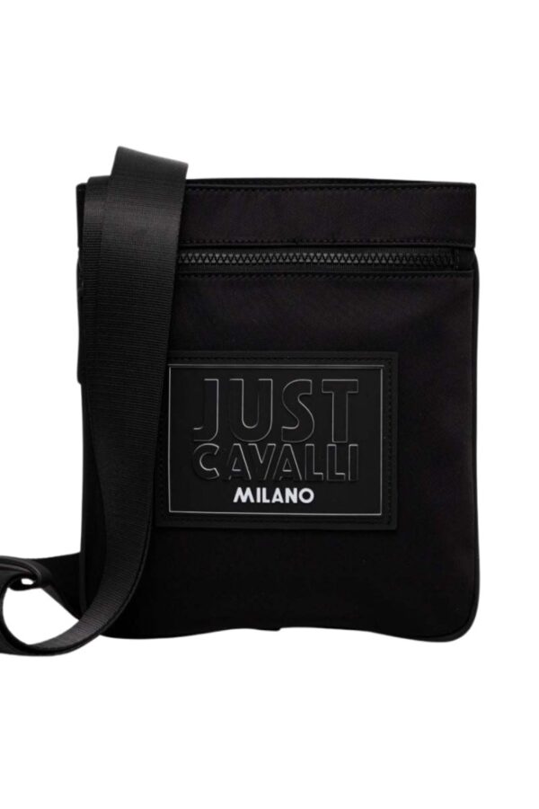 JUST CAVALLI Czarna torba męska Range Institutional Logo