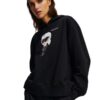 KARL LAGERFELD Czarna damska bluza z kapturem Ikon Aquarelle K