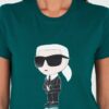 KARL LAGERFELD Zielony damski t-shirt Karl