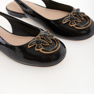 b83dcaa26ff57fdcf7de6fd59eab8d1ca617aed9 Baleriny lakierowana skóra PINKO