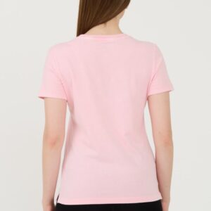 GUESS Różowy damski t-shirt bawełniany Stones&embro Tee