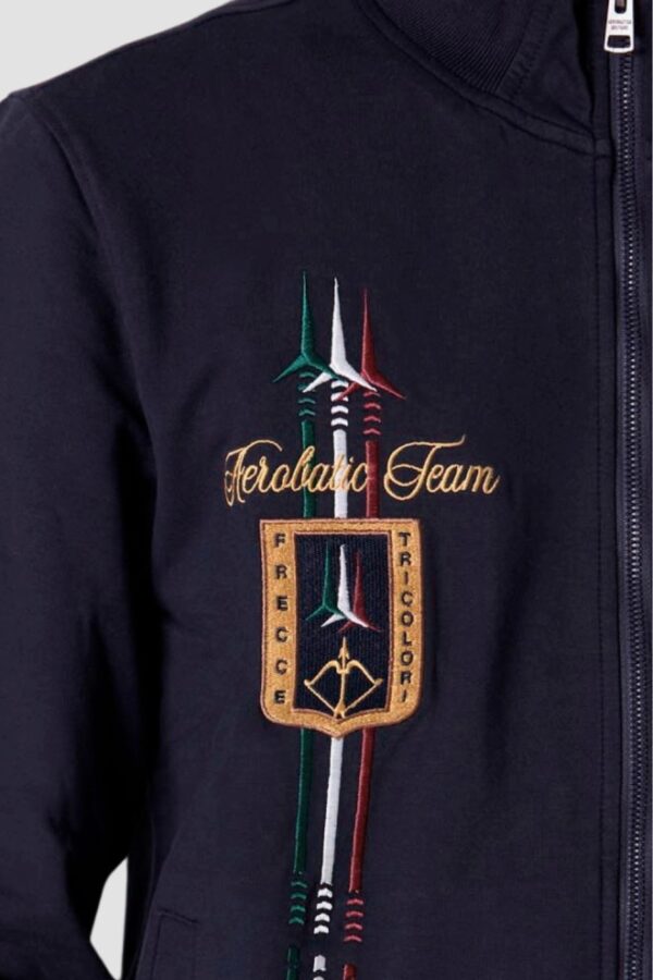 AERONAUTICA MILITARE Granatowa bluza męska Embroidered Frecce Tricolori