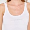 EMPORIO ARMANI Biały damski top z dżetowym logo