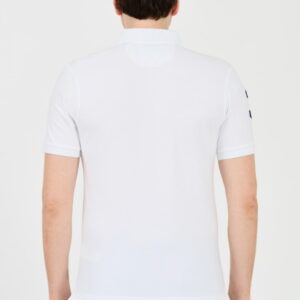 LA MARTINA Białe męskie polo z małym logo