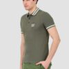 AERONAUTICA MILITARE Zielone męskie polo Short Sleeve