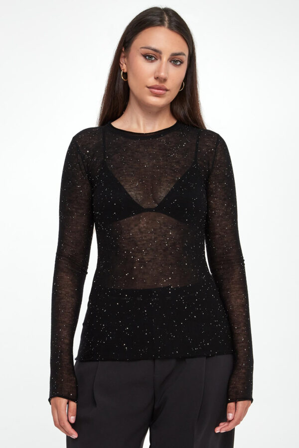 Longsleeve damski wełniany Pico PINKO