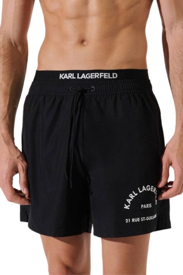 KARL LAGERFELD Czarne kąpielówki męskie RSG
