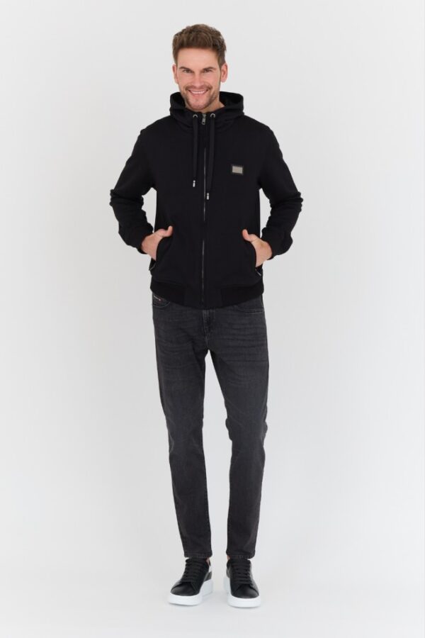 DOLCE & GABBANA Czarna męska bluza z kapturem, Rozmiar 52