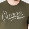 GUESS Oliwkowy t-shirt męski beachwear