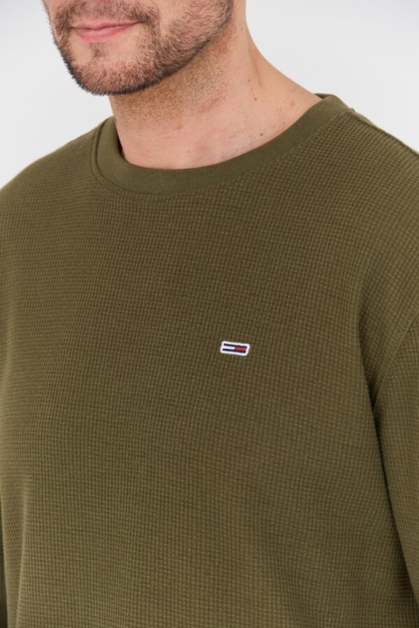 TOMMY JEANS Oliwkowy męski sweter