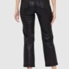 7 FOR ALL MANKIND Czarne błyszczące spodnie damskie Logan Stovepipe Supshicoa