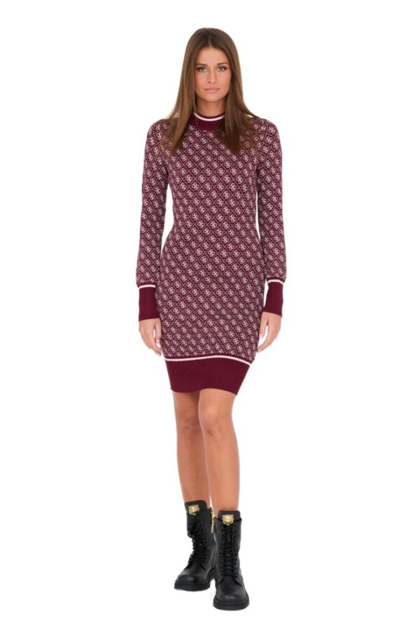 GUESS Bordowa damska sukienka