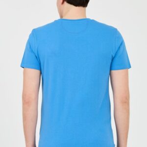 bd1690ae9e798211c8bf8553788290c6a93dc544 LA MARTINA Błękitny męski t-shirt z dużym logo