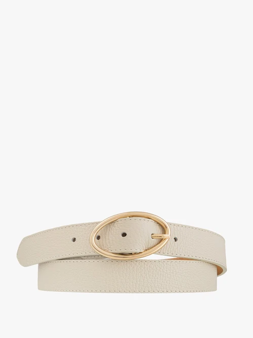 Kremowy pasek damski