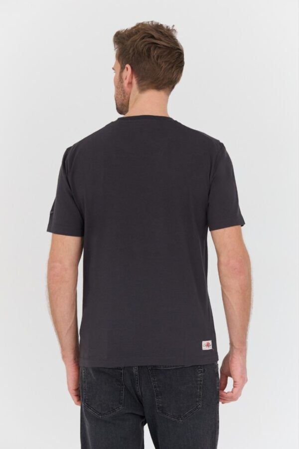 AERONAUTICA MILITARE Szary bawełniany męski t-shirt M.C