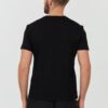 EMPORIO ARMANI Czarny męski t-shirt bande logo