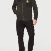AERONAUTICA MILITARE Szarozielona bluza męska Color-block